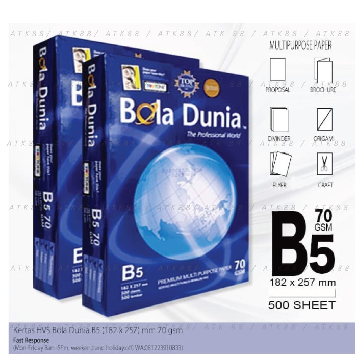 

ATKJaya- Hvs Bola Dunia 70gr B5