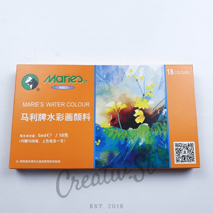 

ATKJaya- Cat Air Maries Water Color SET 18 - 5 ml + Kuas Watercolor