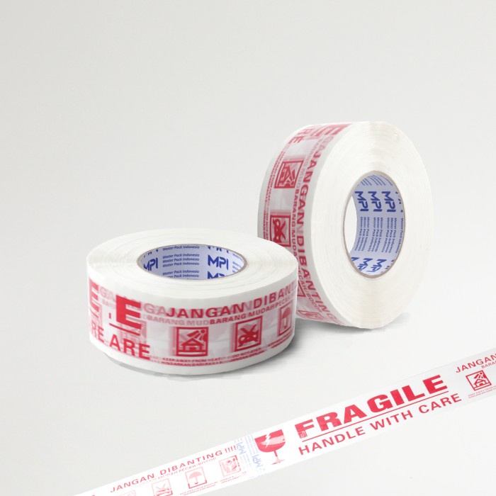 

ATKJaya- Lakban Fragile Putih Jangan Dibanting 48mmx300 Yard MPI Jumbo