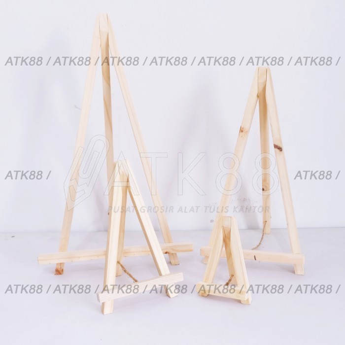 

ATKJaya- Easel Kanvas Premium Halus 50 x 30 cm - Stand Sandaran Kayu Pigura