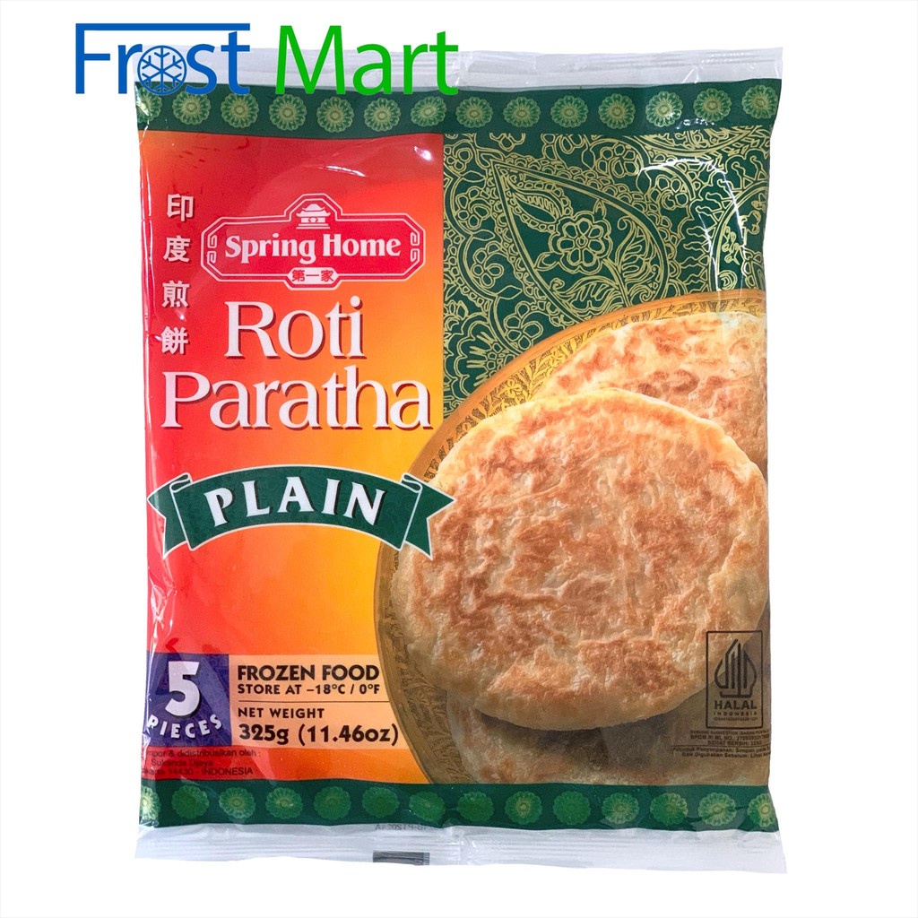 

Roti Paratha TYJ Plain 325Gr Roti Prata isi 5Pcs