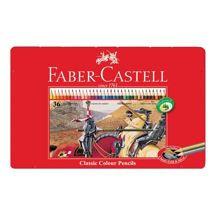 

ATKJaya- Faber Castell Pensil Warna 36 Colour Kaleng Kotak Tin Case Murah