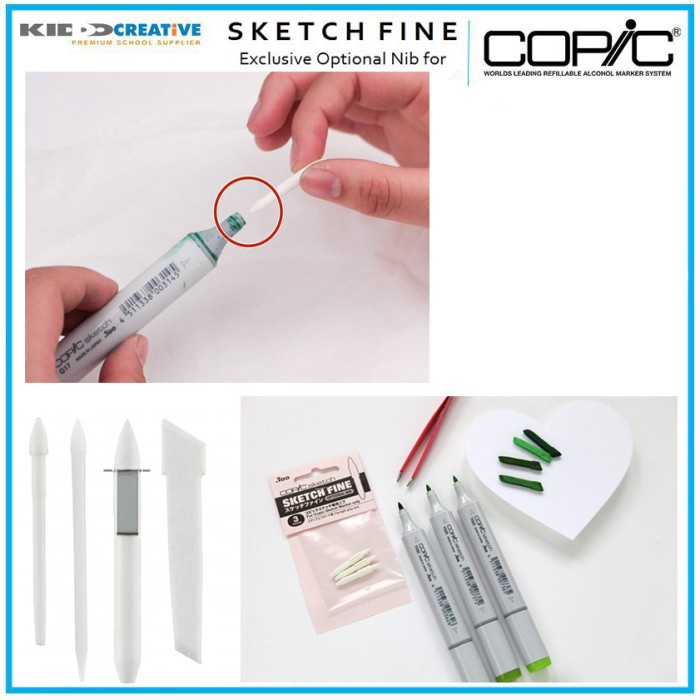 

COPIC SKETCH NIB SUPER BRUSH, MEDIUM BROAD, MEDIUM ROUND, NIB FINE