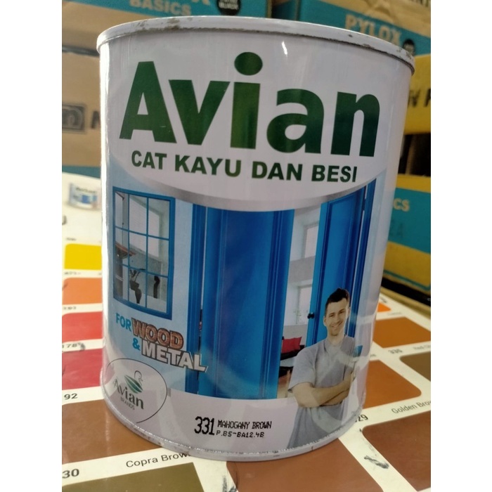 Rumah Tukang - Cat Kayu Dan Besi Avian 1 Kg 331 Mahogany Brown