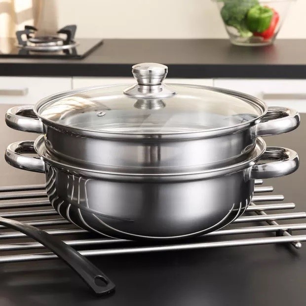 / Panci kukus 2 tingkat stainless