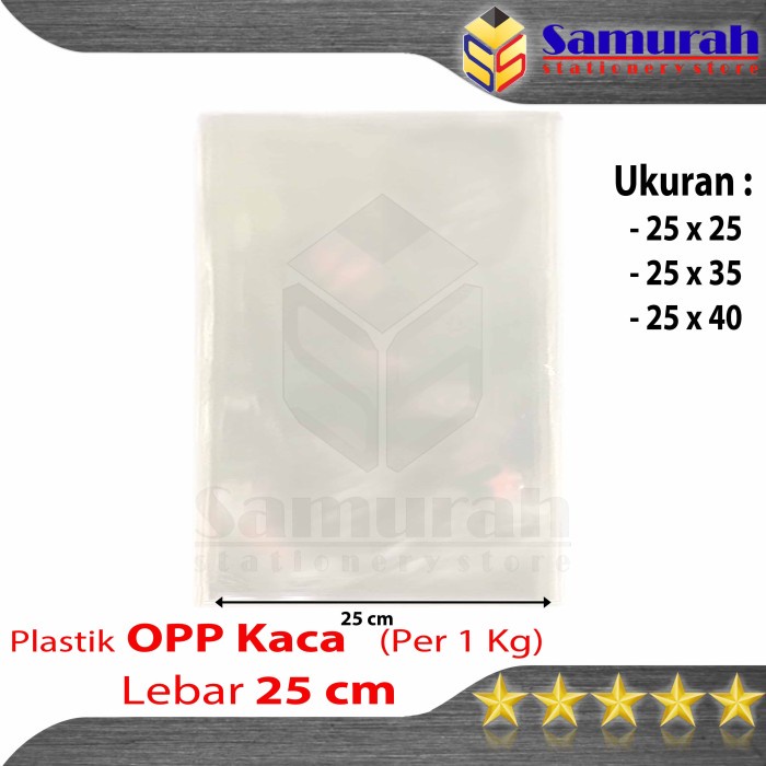 SOUVEN- Plastik OPP Kaca Lebar 25 x 35 - 25 - 40 Plastic Souvenir Roti Bening