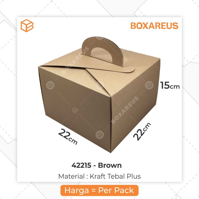

SOUVEN- 42215 Brown - Dus kue cake box Box Dus Kemasan