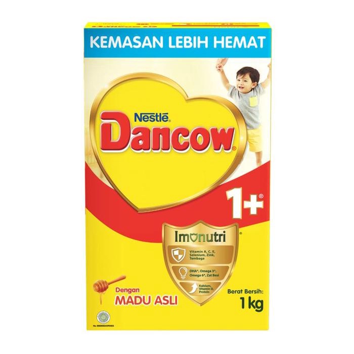 DANCOW 1+ Susu Anak 1-3 Tahun Box 1000g/1kg Madu Bubuk