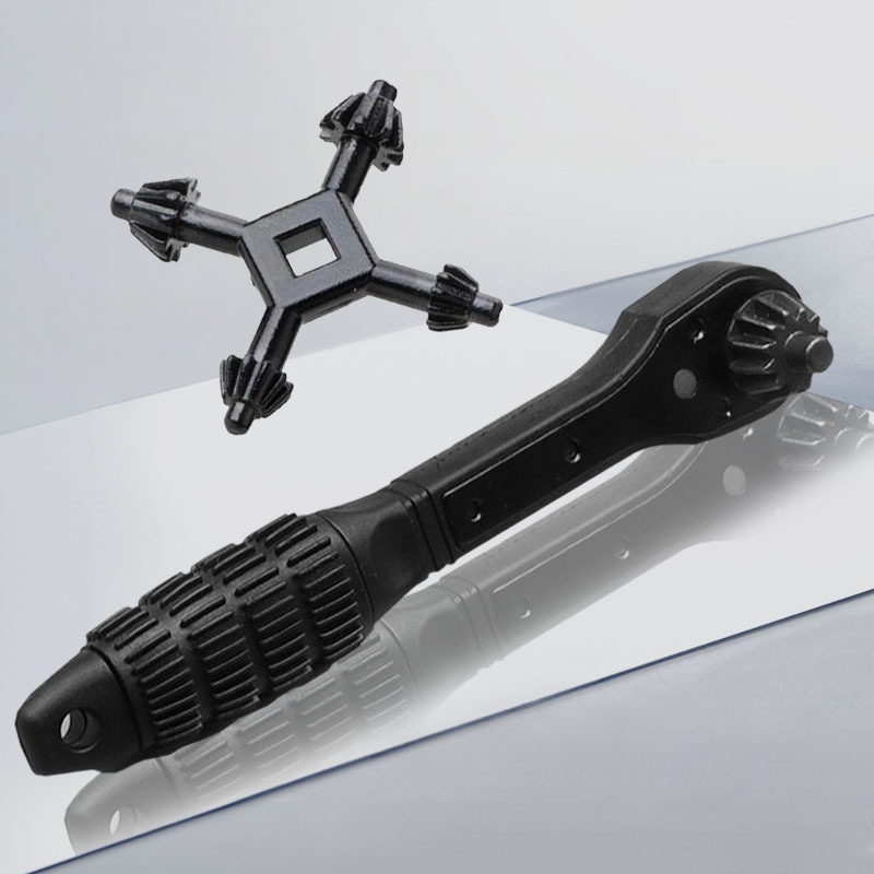 2Pcs Kunci Kepala Bor 4 Way Fit Drill Chuck Key Kunci Kepala Pembuka Mata Kepala Bor 4 Cabang Kunci