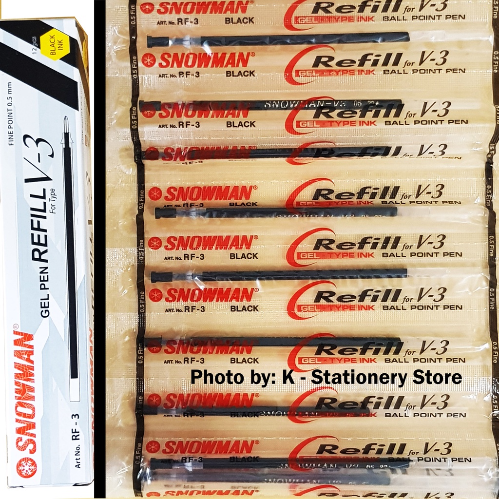 

IK! [Lusin] Orinal Refill / Tinta Isi Ulang Gel Pen Snowman V-3 [Lusin]