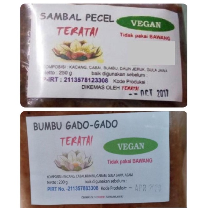 

vegetarian teratai sambal pecel / bumbu gado gado vegan