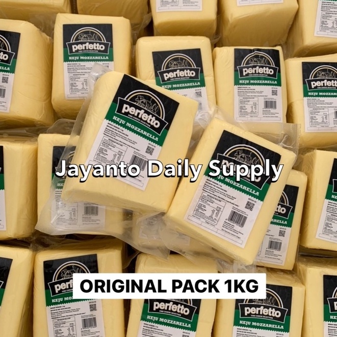 

PERFETTO MOZZARELLA CHEESE 1KG ORIGINAL PACK / KEJU MOZARELLA - 100% HALAL