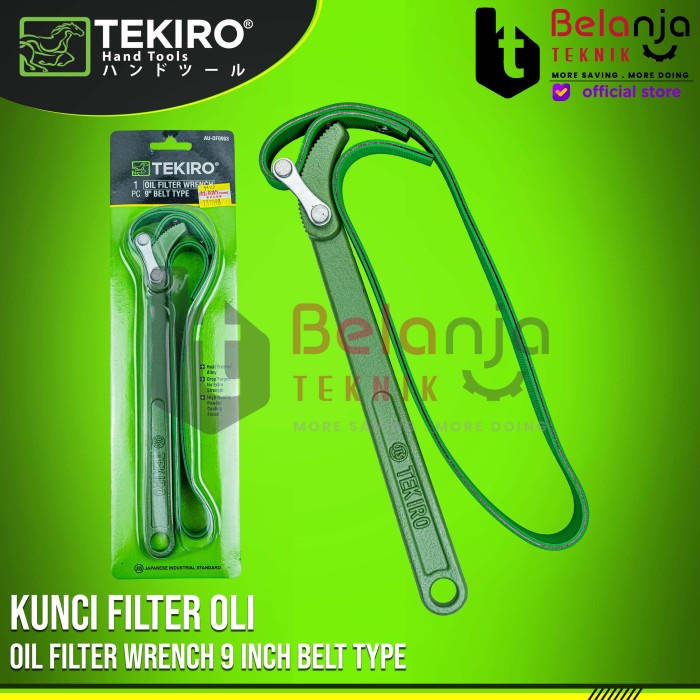 JAYAmart- TEKIRO Kunci Filter Oli Rantai 9 Inchi Kunci Oli Filter Sabuk Tekiro
