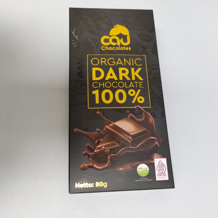 

JH8 Organic Dark Chocolate 100% No Sugar 80g Cokelat Keto - Cau Chocolates