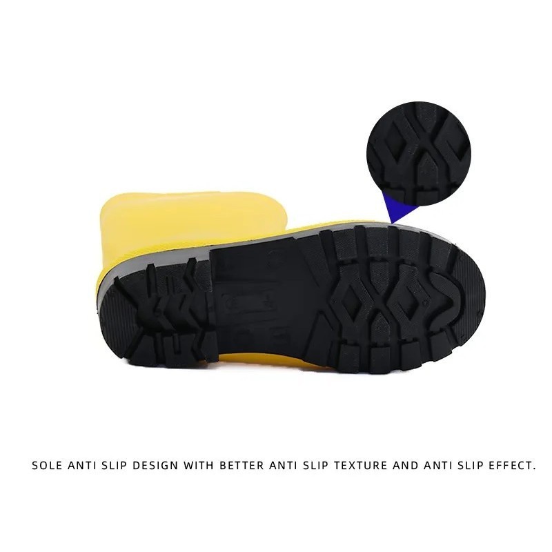 TERBARU SEPATU BOOT PRIA WANITA KARET HIJAU KUNING HITAM SEPATU BERTANI BERKEBUN PROYEK ANTI SLIP