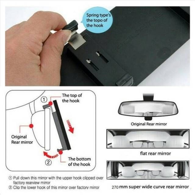 Kurapika Part Kaca Spion Tengah Mobil Pandangan Luas dan Lebar Renault Berkualitas