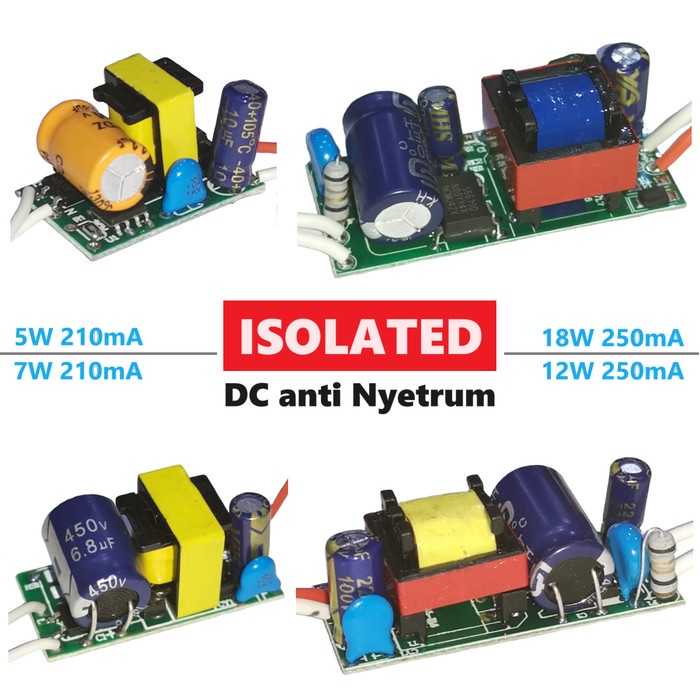(Good) LED Driver HPL ISOLATED 5W 12W 18W Lampu Plafon Bohlam Sorot DownLight