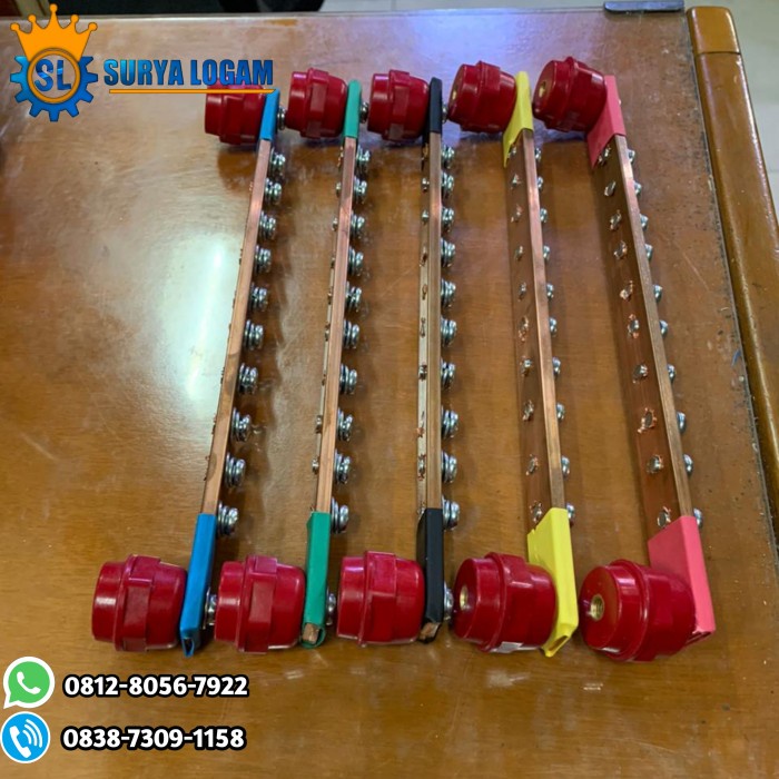 (Good) Busbar tembaga RST + GROUND Busbar tembaga Murni