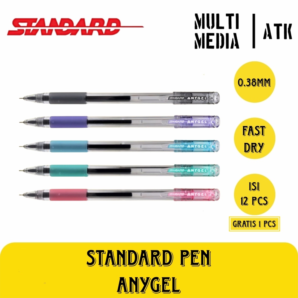 

Pulpen Standard 0.38 ANYGEL 1 Lusin Gratis 1 Pcs