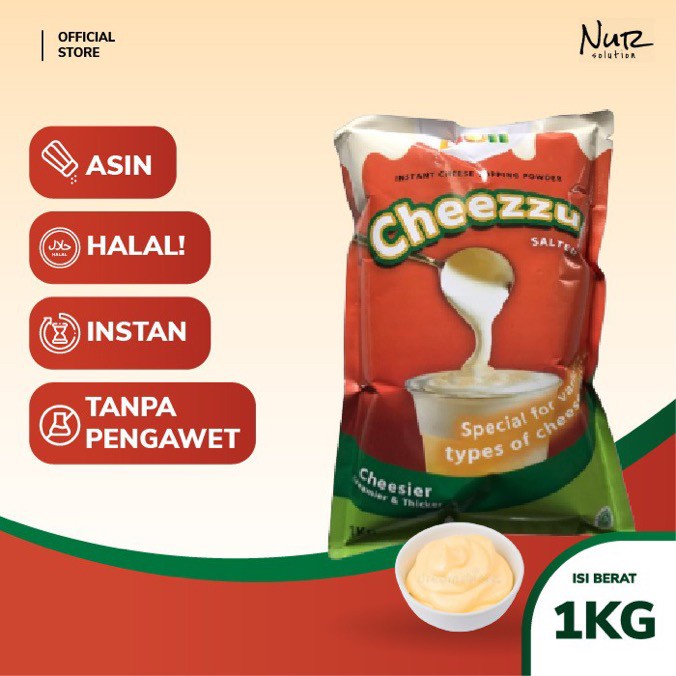 

HJK Nuii Cheezzu 1 Kg - Instant Cream Cheese Powder (Salty Cheese)