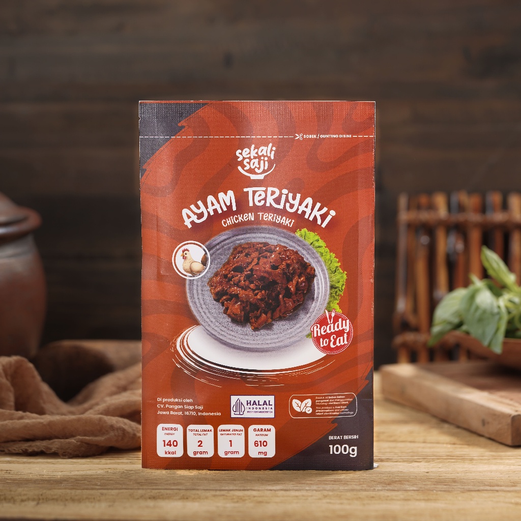 

SEKALI SAJI - Lauk Instan Ayam Teriyaki 100gr Makanan Siap Saji Lauk Mateng Halal SekaliSaji