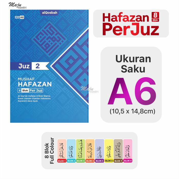

HJK alquran hafalan per juz ukuran a6 lengkap 30 buku hafazan 8 blok full colour disertai kolom
