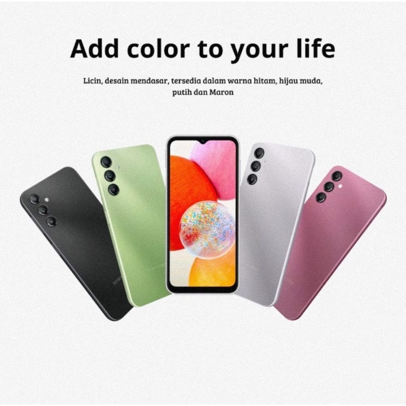 [PROMO] HP SAMSUNG A14 Ram 4+128GB & 6+128GB Camera 50MP + Display 6,6 inches + Battery 5000mAh +
