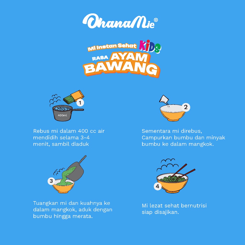 

Mi Instan Sehat Anak Non MSG Pengawet Ohana MieGratis 2 pcs - 10 pcs