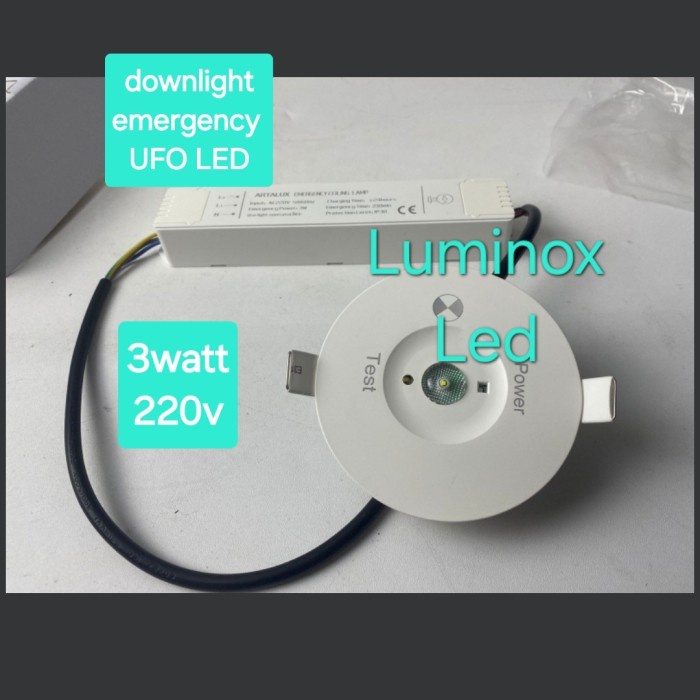 downlight emergency led 6w 6watt ceiling plafon darurat lamp 6 watt 3w