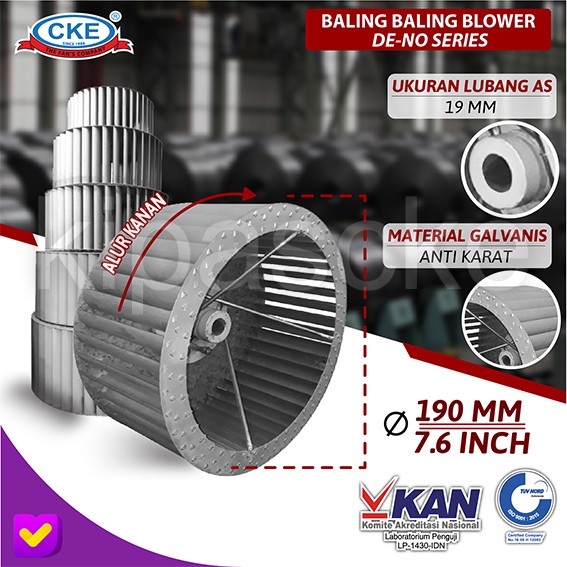 TOP JT BLADE BLOWER 7.6 BALING CENTRIFUGAL IMPELLER FAN WHEEL SIRROCO (KANAN)