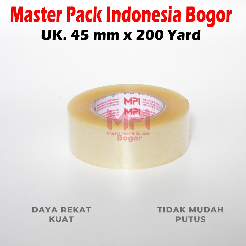 

6 PCS - Lakban Bening JUMBO MPI 45 mm x 200 Yard / Lakban Packing - Master Pack Indonesia Bogor