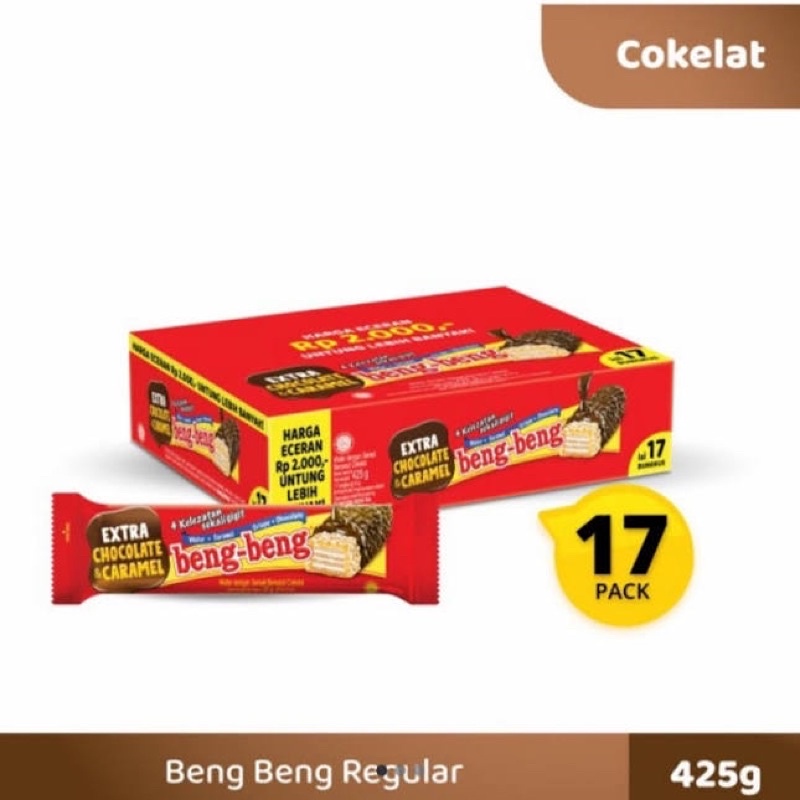 

HJ GROSIR Beng Beng 25grx17pcs 1 DUS Wafer Coklat