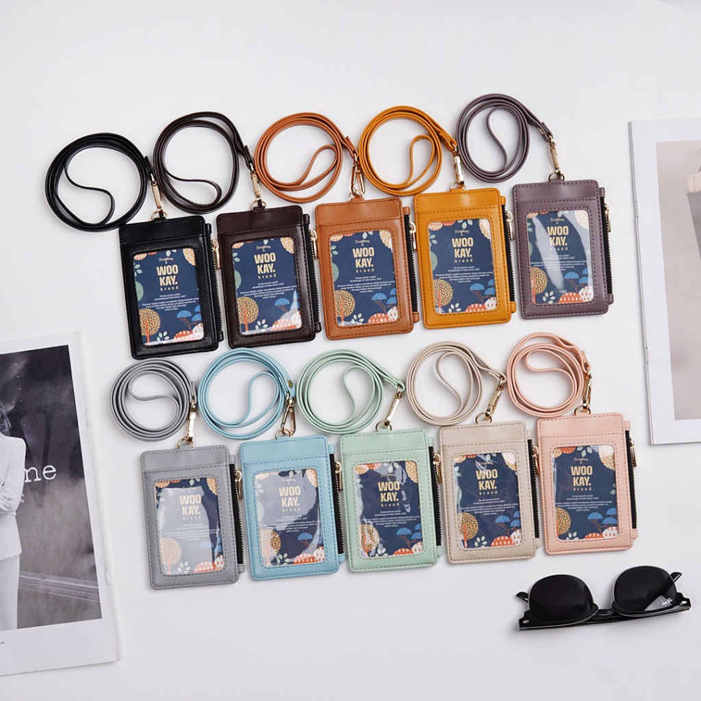 

ID Card Holder Duos Bolak Balik Zipper Synthetic Leather