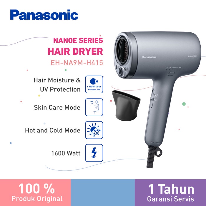 Panasonic EH-NA9M-H415 Nanocare Hair Dryer - Deep Grey