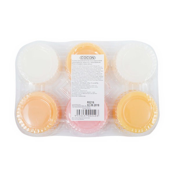 

[HALAL] Cocon Nata De Coco Mix Flavored Pudding 6 x 80g (Mango, Lychee, Passion Fruit, Strawberry,