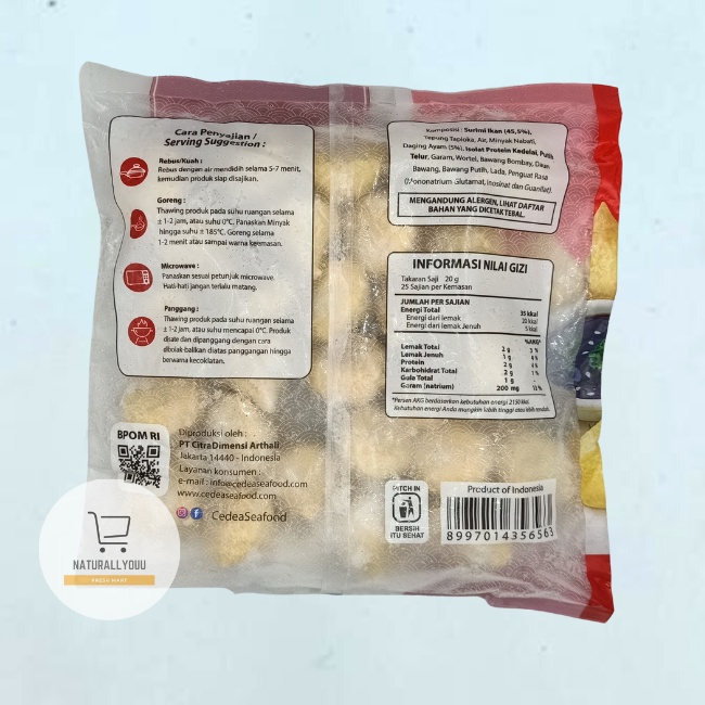 

Cedea Chicken Dumpling 500gram Dumpling Ayam