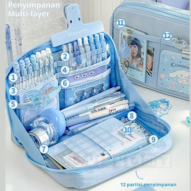 

Pencil case Tas PenaTempat Pencil Tas Pensil kotak pencil tempat alat tulis 90 kapasitas besar