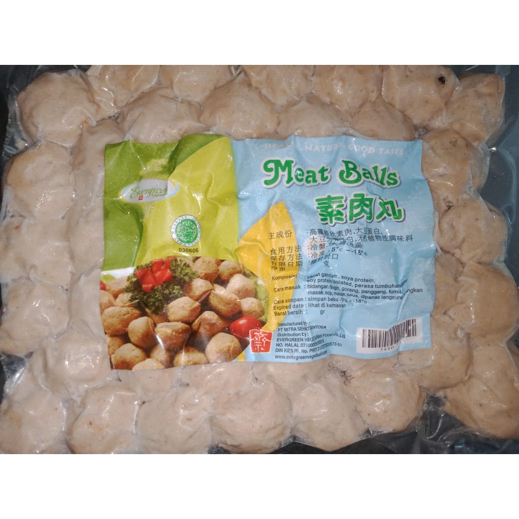 

Evergreen Meatball 450 gr / Bakso Urat Meat Ball / Baso Daging Vegetarian / Tian en Xiang