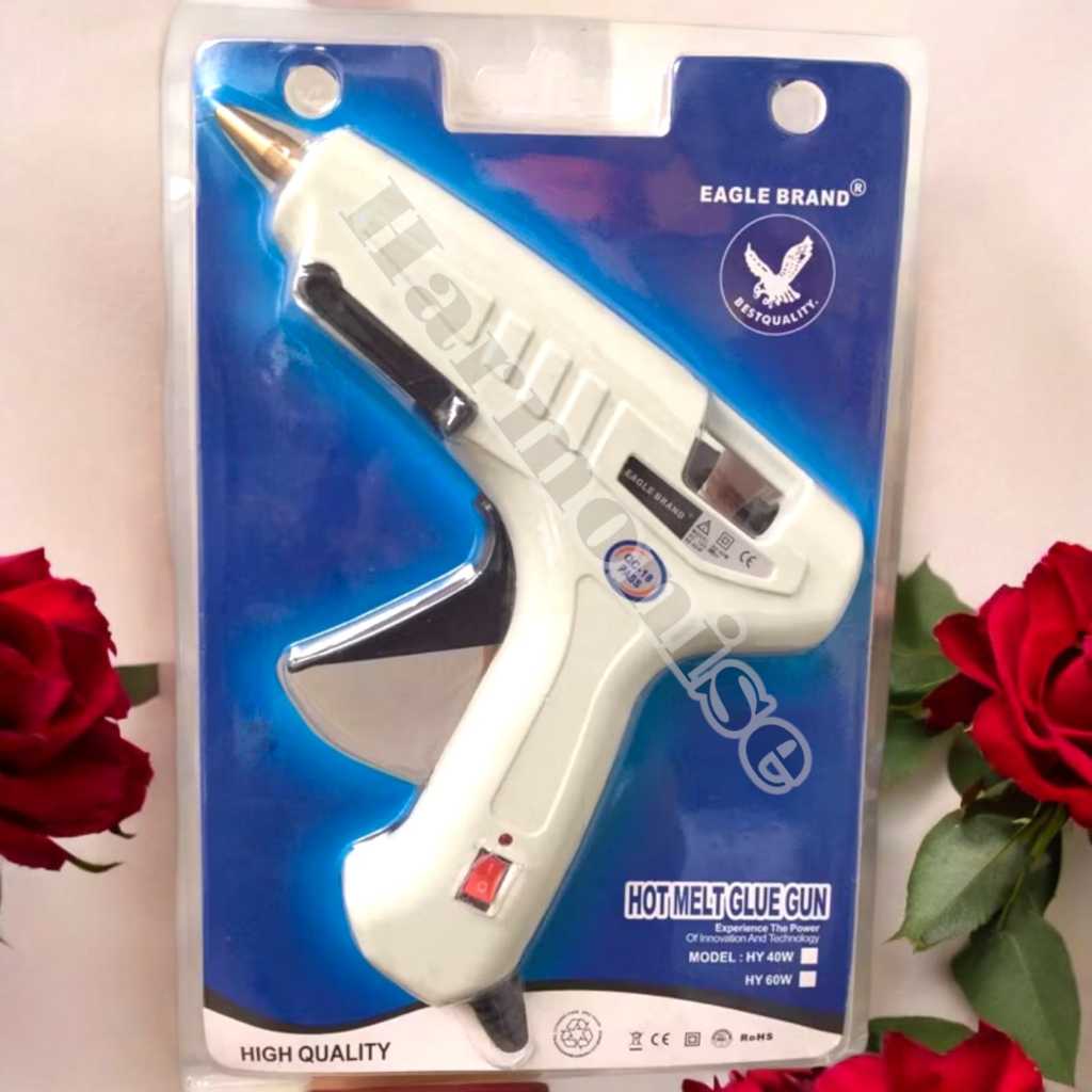 

Hot Melt Glue Gun Eagle Brand 60Wat Alat Lem Lilin 60 Wat Lem Stick Lem Bakar Pistol Tembakan Lem