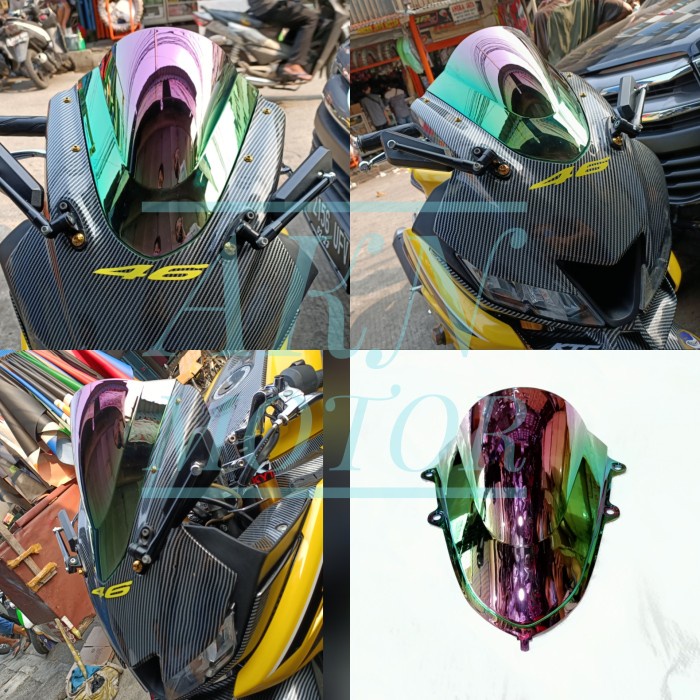 windshield visor kaca depan pelangi Yamaha r15v3 V3 vva
