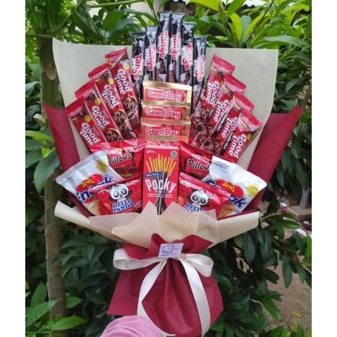 

HJ (S) Buket snack dan kopi/paket/bingkisan Snack Ulang Tahun/Ultah/ Wisuda/Kado/Hadiah