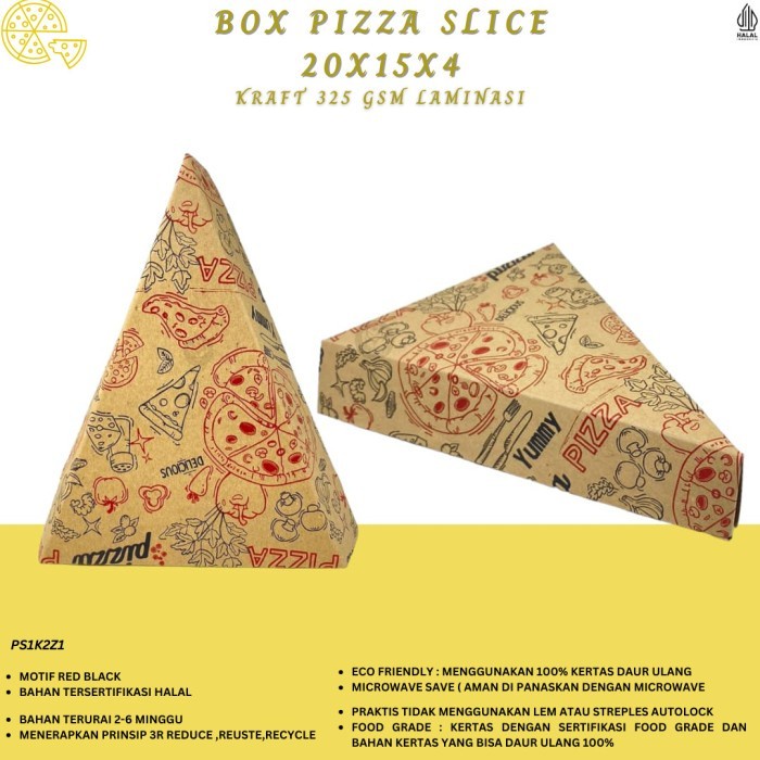 (Good) Dus Pizza Slice Box Pizza Segitiga Dus Crepes (PS1K2Z1)