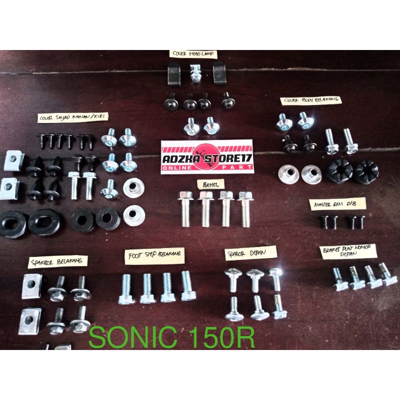Baut body honda sonic 150R lengkap fullset body