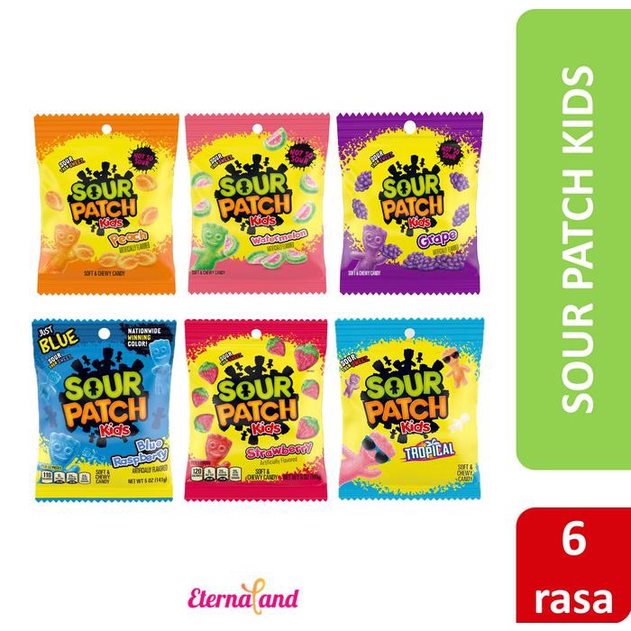 

Sour Patch Kids Bags Soft & Chewy - permen sour patch impor usa