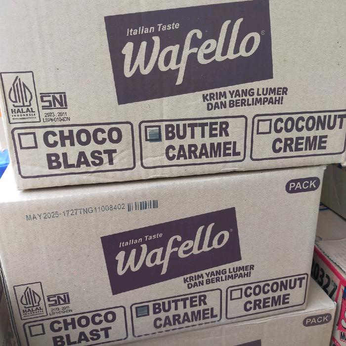 

Wafer Wafello @43gr Coklat/Karamel/Coconut - 1 Dus isi 6 pak - Food, Cookies snack better Camilan