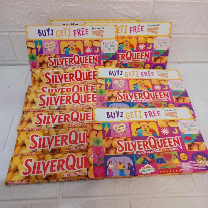 

10 PCS SILVERQUEEN 55g kemasan limited edition rasa cashew