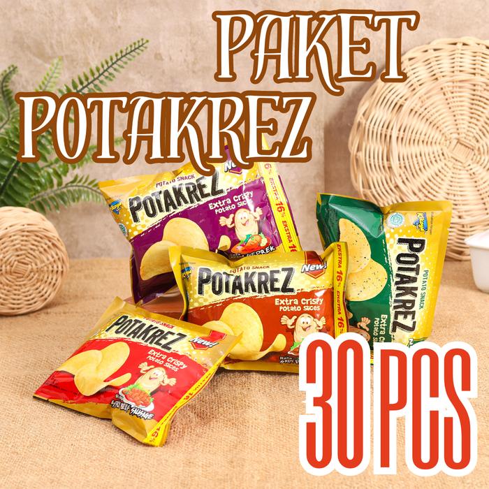 

CEMAL CEMIL PAKET POTAKREZ 30PCS MAKANAN RINGAN KERIPIK KENTANG SNACK POTATO CHIPS Food Snacks