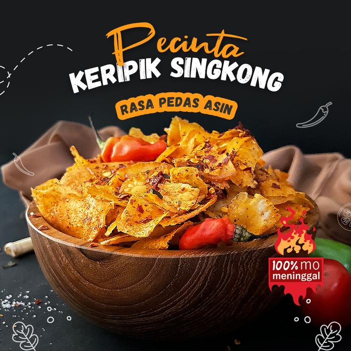 

1 Kg Keripik Singkong Pedas Gurih - Yasnack/Kripset/Cemilan/Food Snack/Kripik Makanan