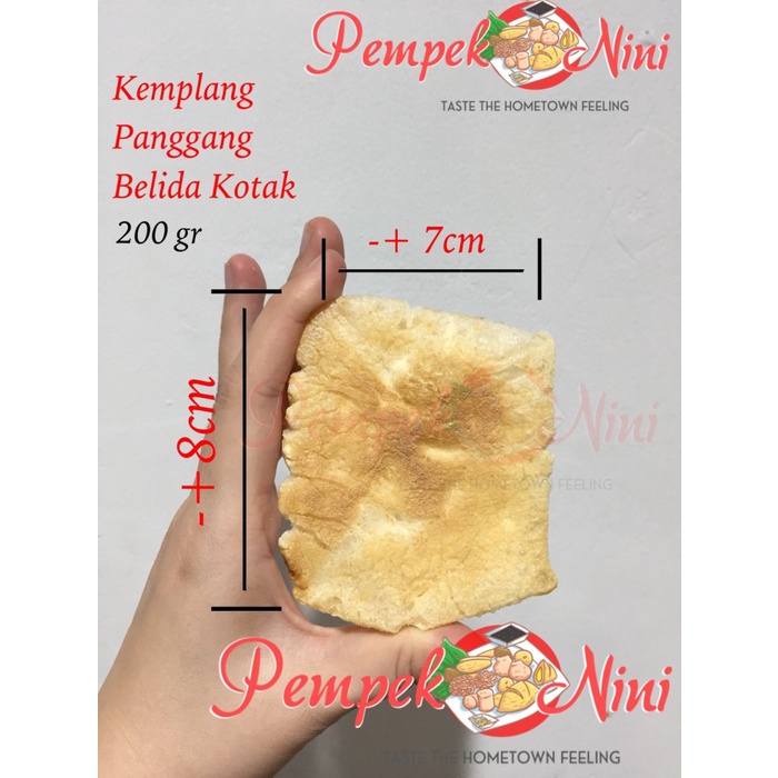 

Kemplang/Kerupuk Panggang/Bakar ikan Belida Kotak (Pempek Nini)