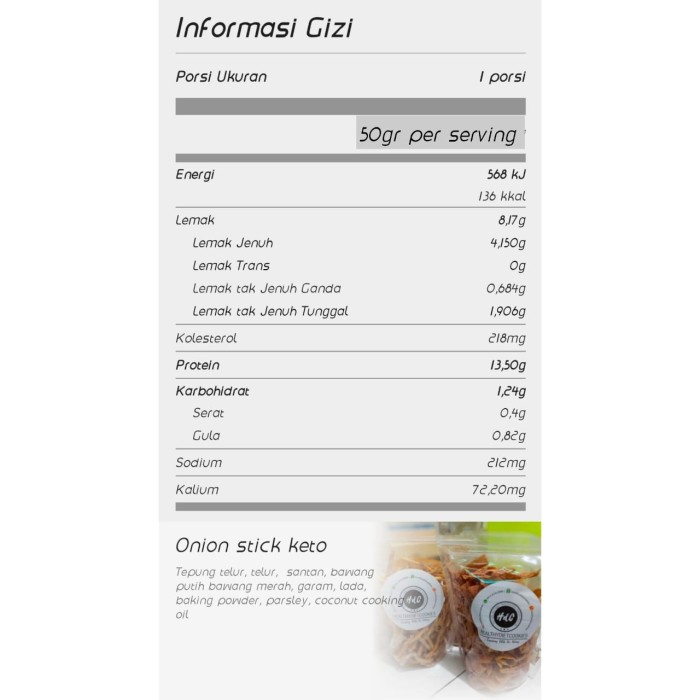 

onion stick keto 250gr